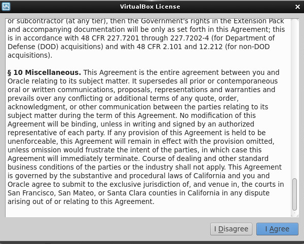 VirtualBox Personal Use and Evaluation License
