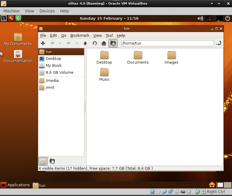 Slitaz Automounting My Book