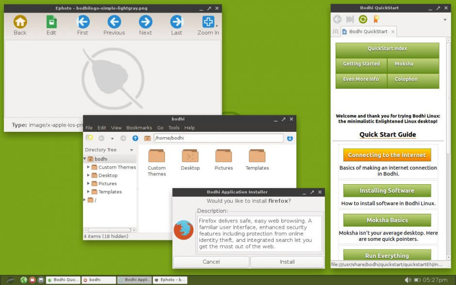 Bodhi Linux Screenshot