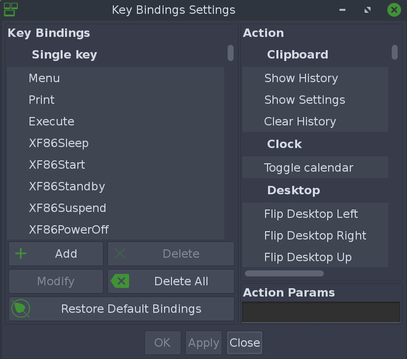 Key Bindings and Edge Bindings Bodhi Linux