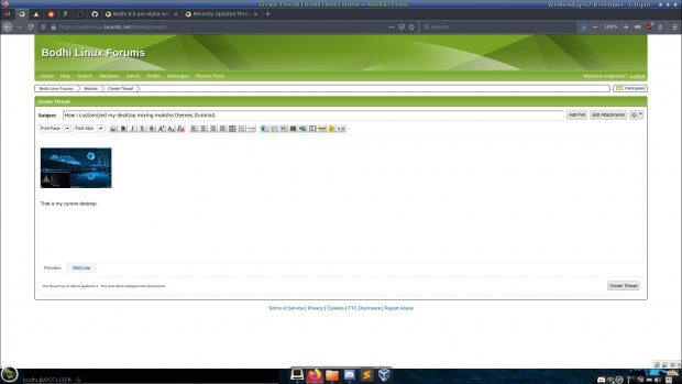 Moksha Desktop Customised #3
